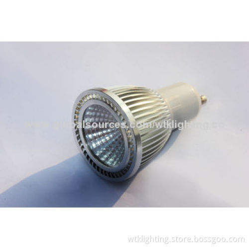 7W COB LED Spotlight, 560lm/GU10/MR16/E27 Base/Aluminum Housing/2,700-3,500/3,500-5,000/5,000-7,000K